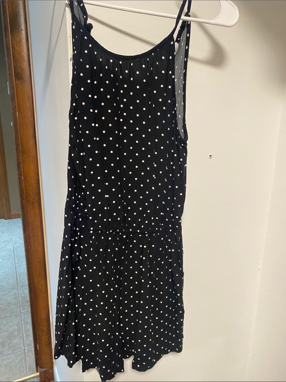 Old Navy Black Polka Dot Romper